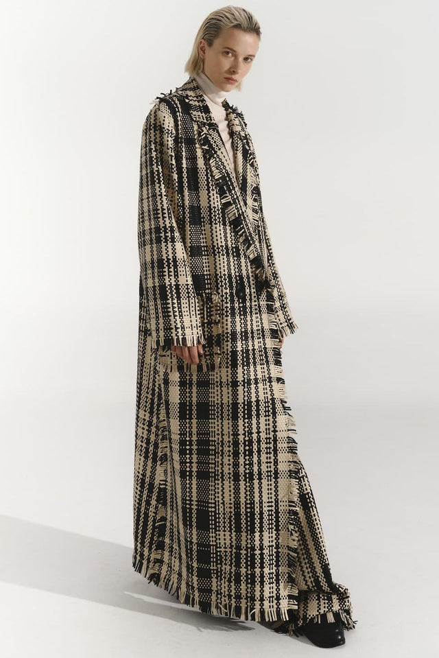 Maxy-Gabardina Achi por Andrea Landa, vista del tejido tweed
