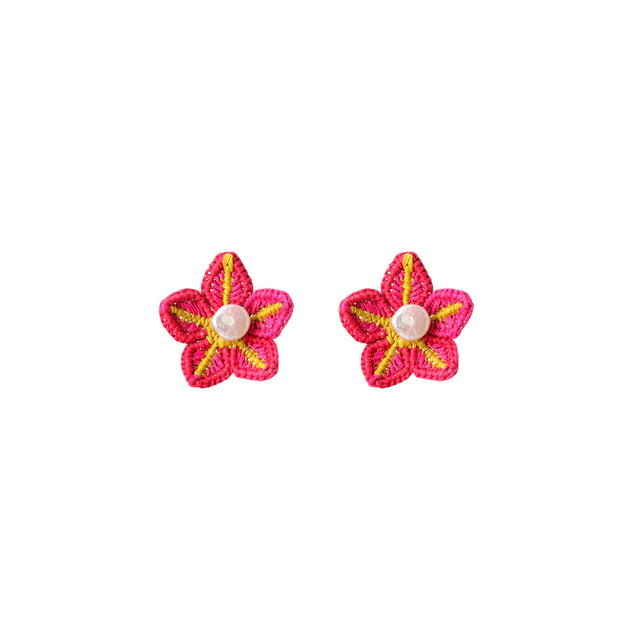 PINK FLOWER EARRINGS