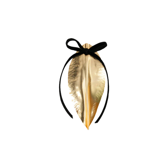 RIBBON LEAF EARRINGS