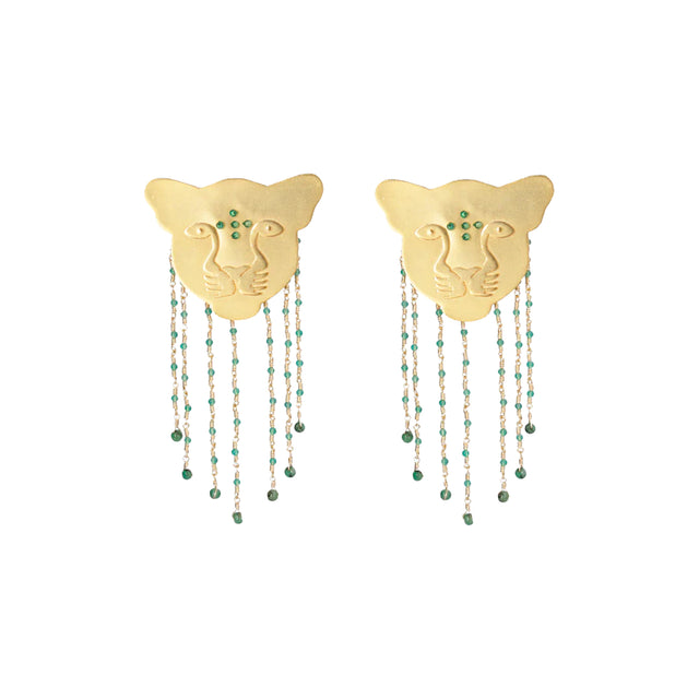 JAGUAR EMERALD RAIN EARRINGS