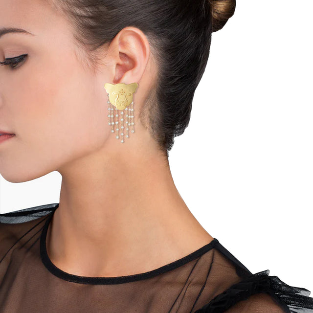 JAGUAR RAIN OF PEARLS EARRINGS