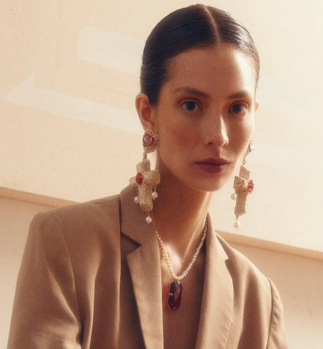 RED POWER EARRINGS
