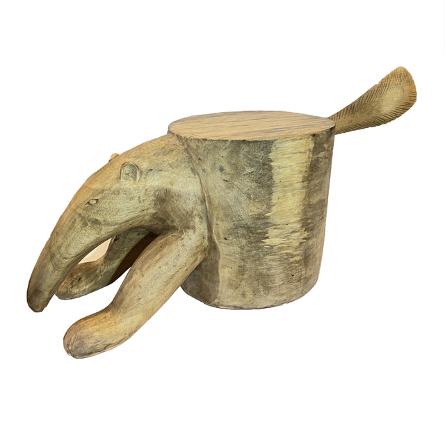 Butaco De Oso Hormiguero Tallado a Mano