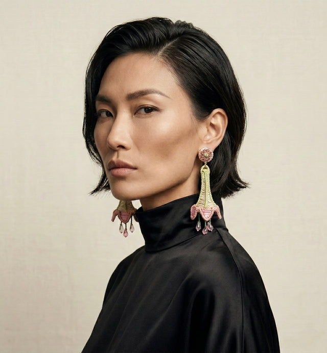 PINK FLORIPONDIO EARRINGS