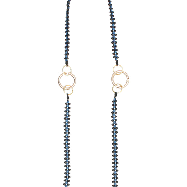 Hand-beaded Traveler's Strap - Dark Moon