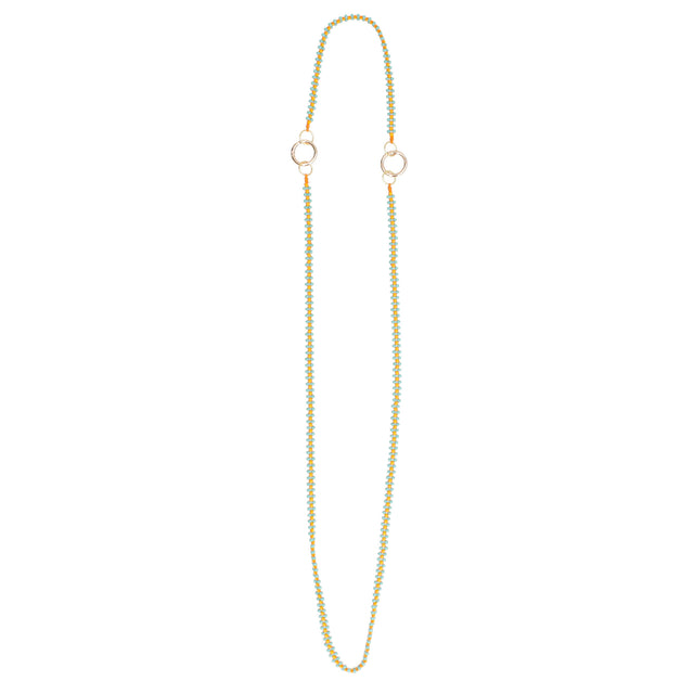 Hand-beaded Traveler's Strap - Green Forest