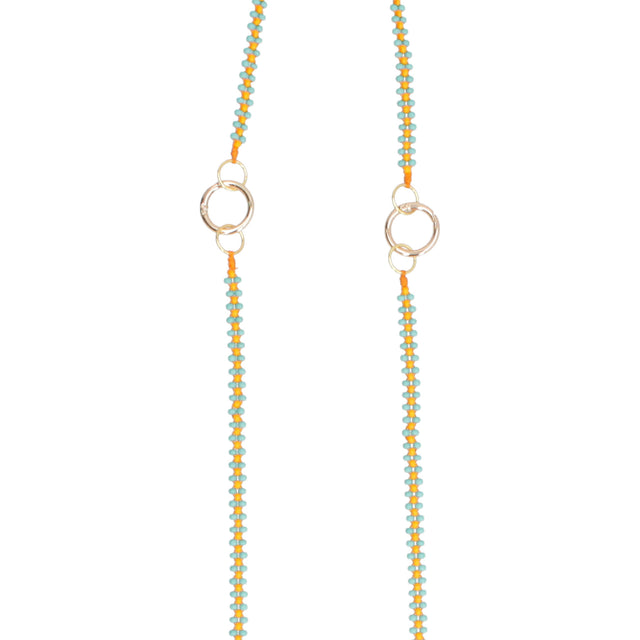 Hand-beaded Traveler's Strap - Green Forest