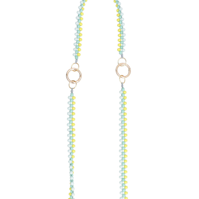 Hand-beaded Traveler's Strap - Green Springs