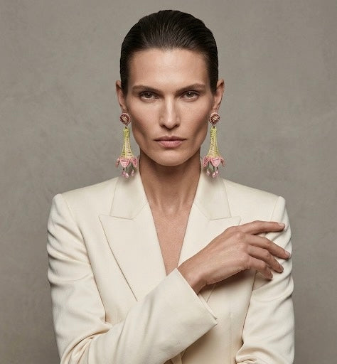 PINK FLORIPONDIO EARRINGS