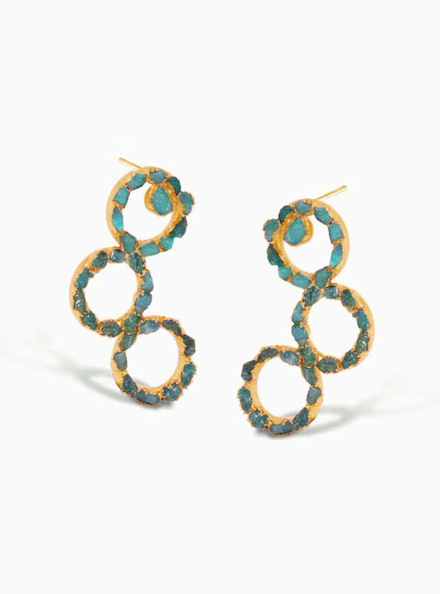 Triple Iris Earrings