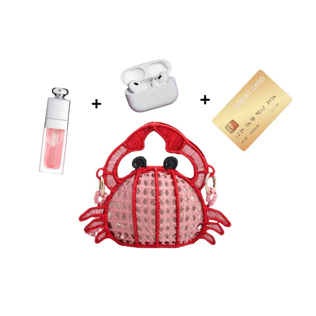 Detalle de la Mini Cartera Shelly de Mercedes Salazar en rafia