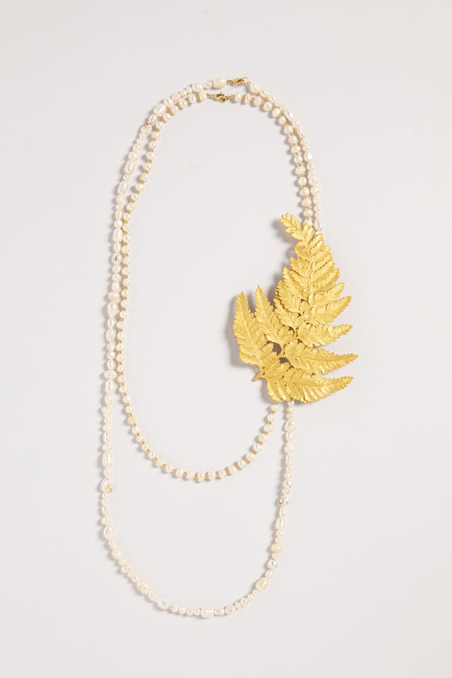 LACE FERN NECKLACE AND BROOCH