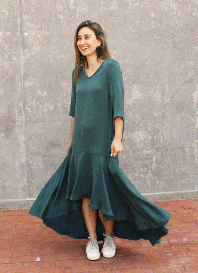 Vestido Lapso Manga 3/4 - Oropendola - Verde 2