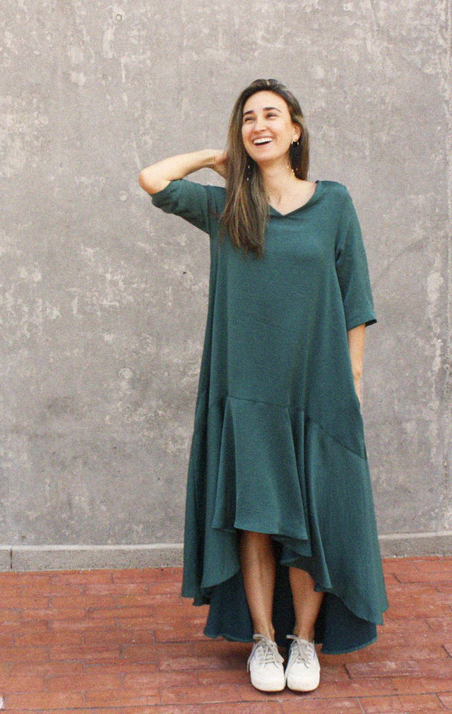 Vestido Lapso Manga 3/4 - Oropendola - Verde 3