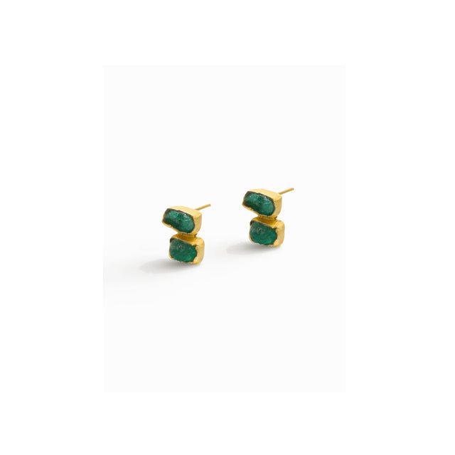 MAYA 2 STONE EARRINGS