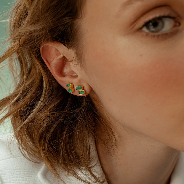 MAYA 2 STONE EARRINGS