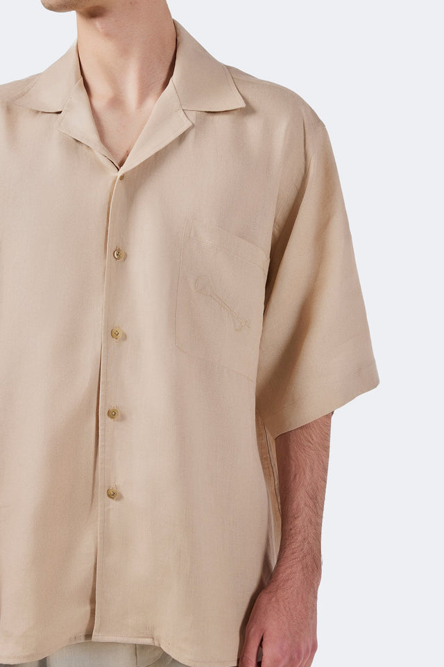 Camisa Santa Cruz - Arena - Olga Fisch - Detalle