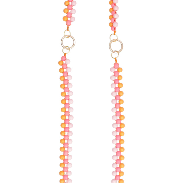 Wooden Beads Traveler's Strap - Orange Sunset
