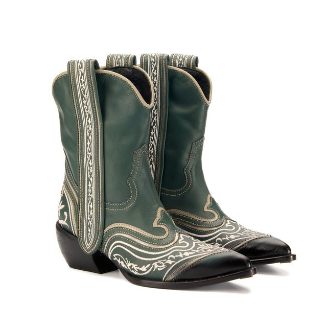 Bota Texana Góngora Verde - Patricia Mejía - Lateral