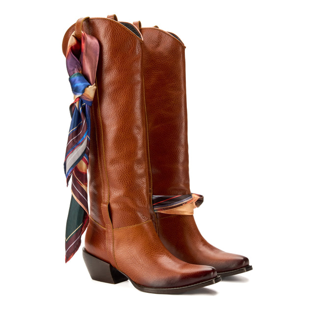 Bota texana de cuero para mujer Lucia, calzado artesanal colombiano de Patricia Mejía en El Dorado Edit
