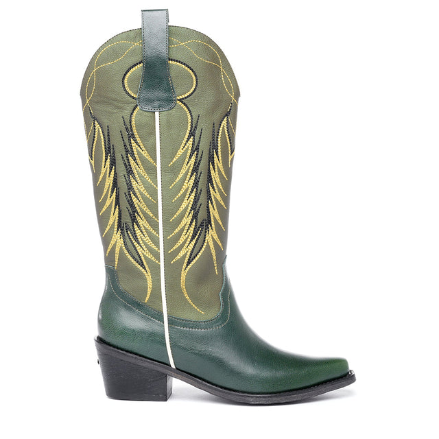 Bota Texana Vínculos Verde - Patricia Mejía