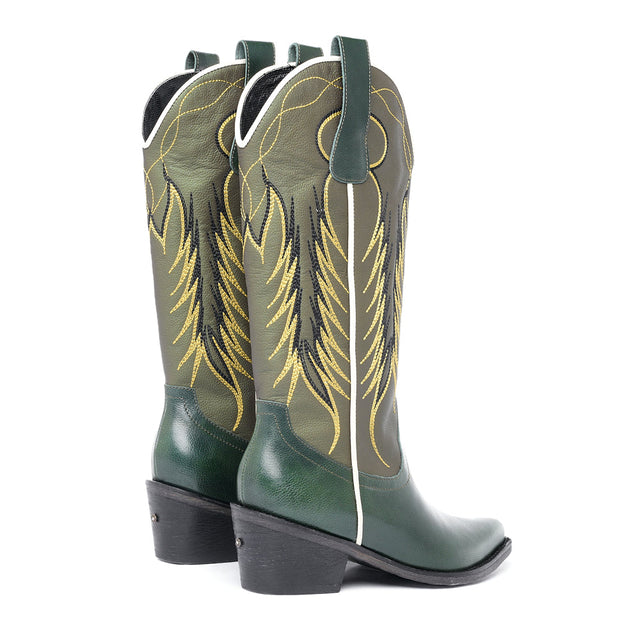 Bota Texana Vínculos Verde - Patricia Mejía