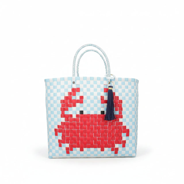 Market bag Shelly de Mercedes Salazar tejida a mano en PET reciclado, talla mediana