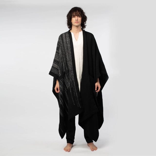 Brushstroke Long Poncho