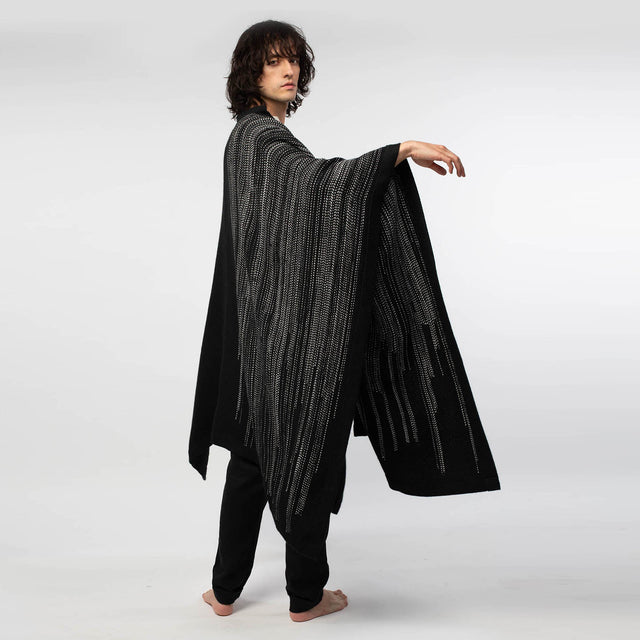 Brushstroke Long Poncho