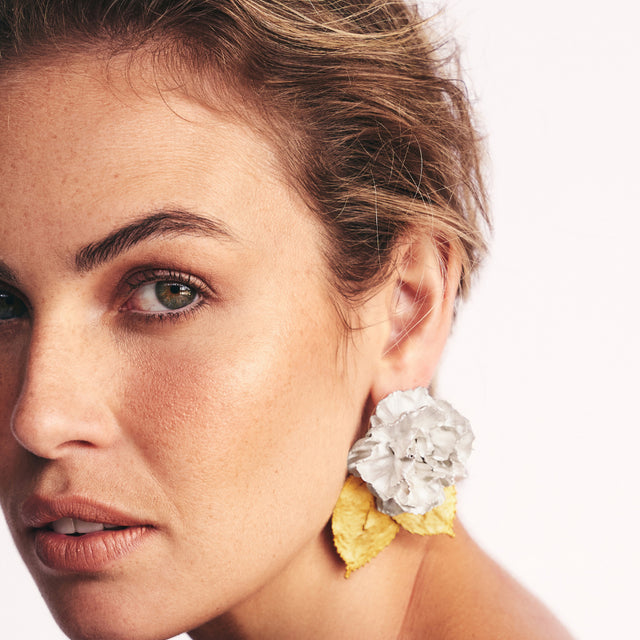 Carnation And Roses Earring- Mix