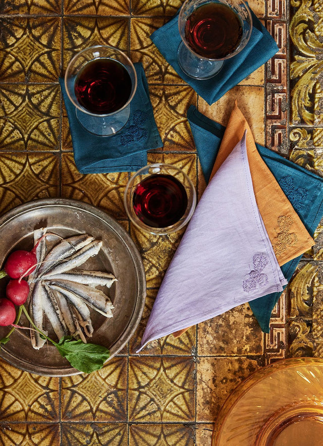 Cocktail Linen Napkins - Sempre Viva