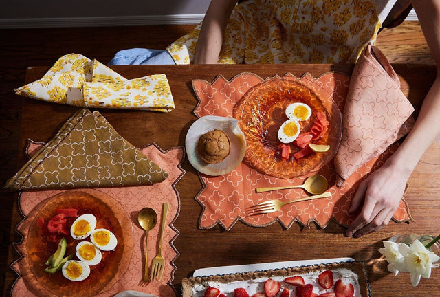 Double Sided Placemats Rust/guava