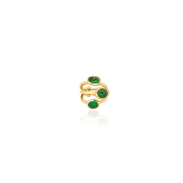 3 Stone cuff - Cabochones