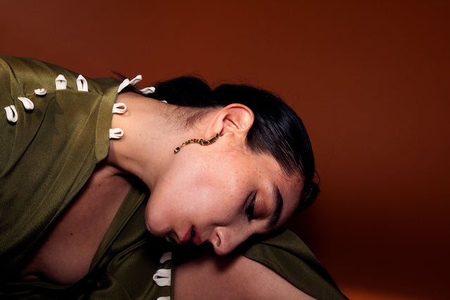 Emerald Line Ear cuff