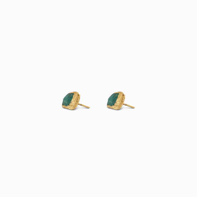 Electro Emerald Studs