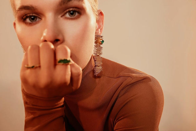 Triple Bang Emerald Ring