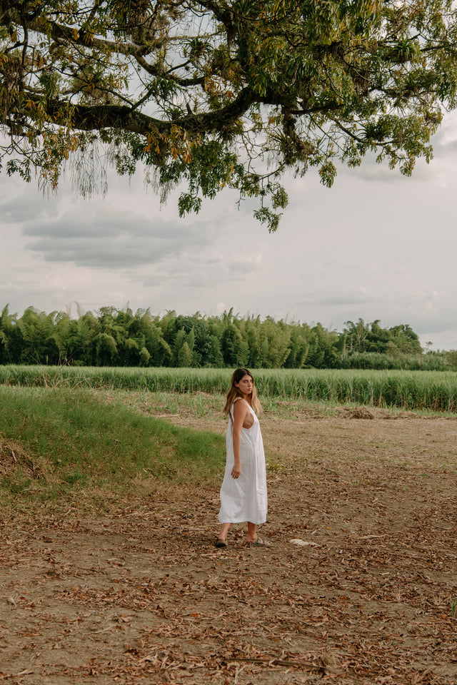 Shella Island Dress - Pearl