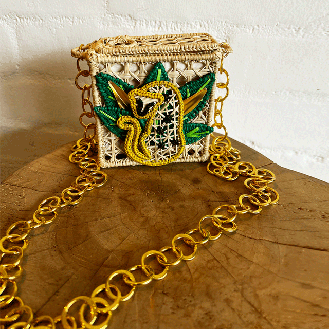 Mini Tiger Jungle Handbag with Chain