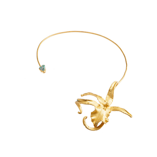 Oncidium Orchid And Emerald Necklace