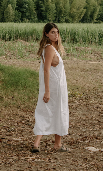 Shella Island Dress - Pearl