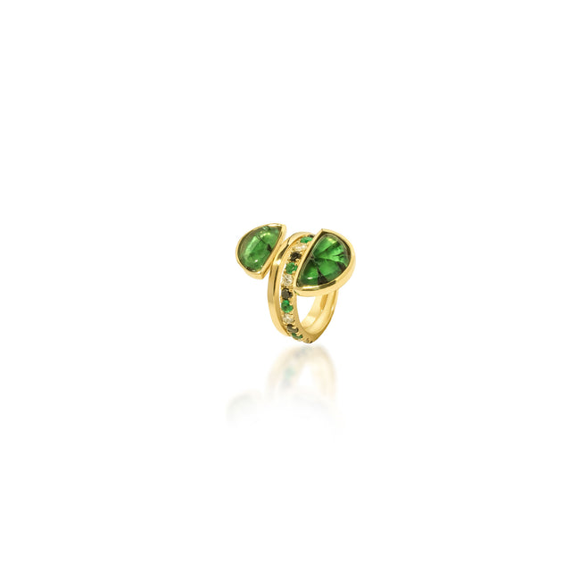 Trapiche Pinky Ring