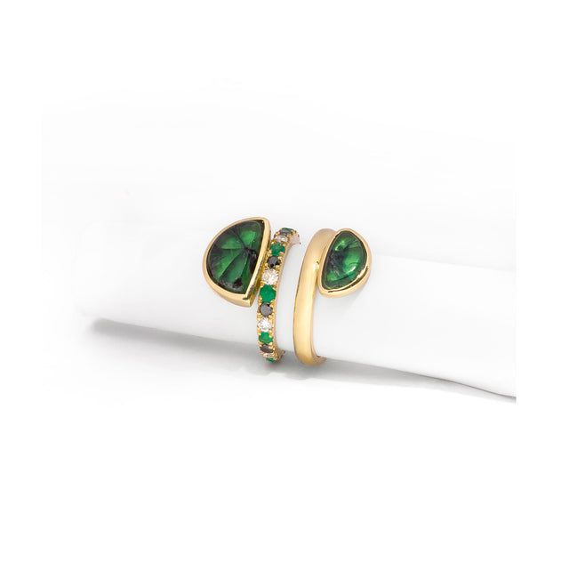 Trapiche Pinky Ring