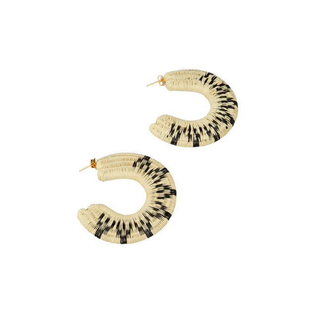 Werregue Earrings - Beige and black