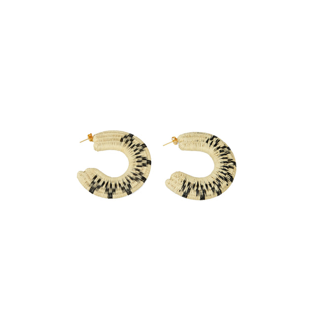 Werregue Earrings - Beige and black