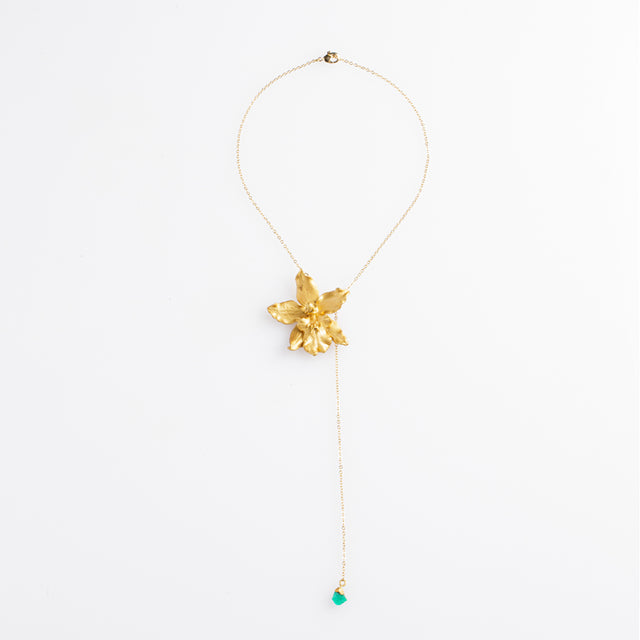 Colmanara Orchid And Emerald Necklace