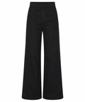 Silo Pants by MateriaCruda, black wide straight-leg trousers, main view