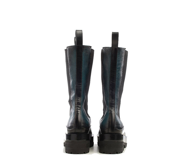 Bota tipo militar Chernobyl de Bissoni con plataforma y suela militar, calzado artesanal colombiano en El Dorado Edit