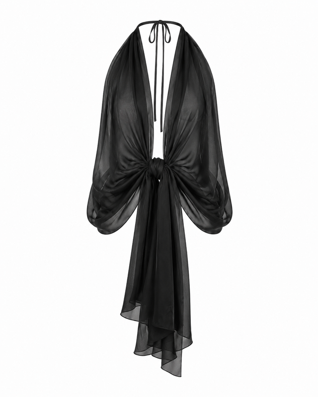 Cira Shirt de MateriaCruda, amarre frontal anudado