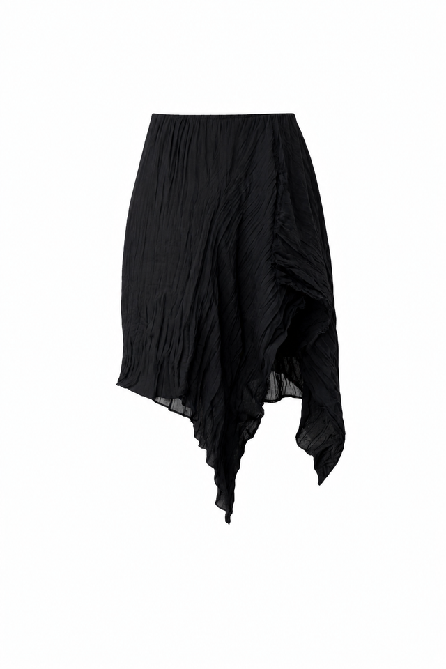 Liora Skirt de MateriaCruda, falda corta asimétrica de talle alto, vista principal