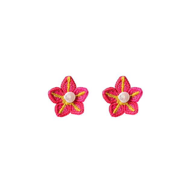 PINK FLOWER EARRINGS 